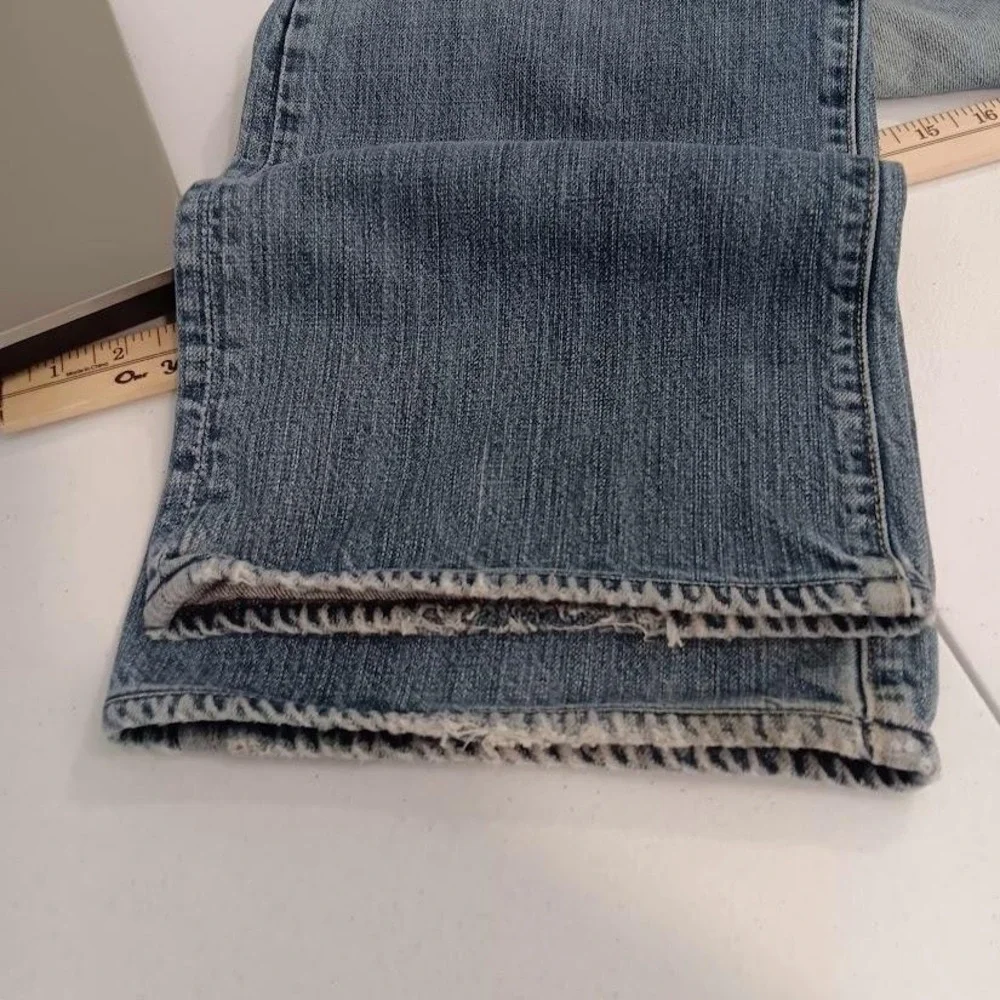 7 For All Mankind Jeans Mens 36x31 Blue Medium Wash Relaxed Straight Denim Pants